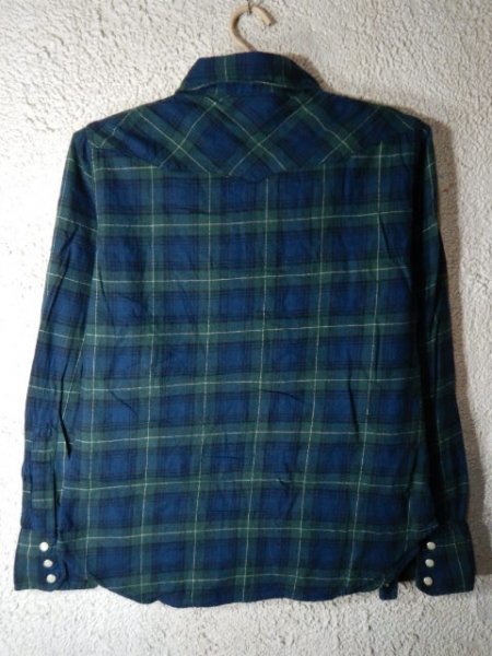 n8762 Wrangler chocol raffine Wrangler shoko raffine low b long sleeve check Western design shirt flannel shirt 