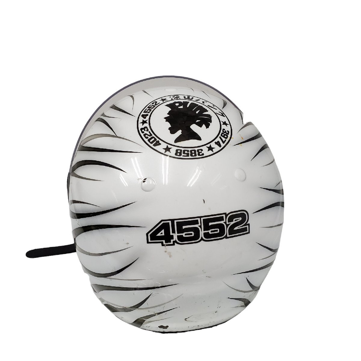 Arai アライ 競艇 ボートレース カーボンヘルメット サイズS 55-56cm  ヘルメット ホワイト×ブラックカーボン AH-1010RC 4552の画像4