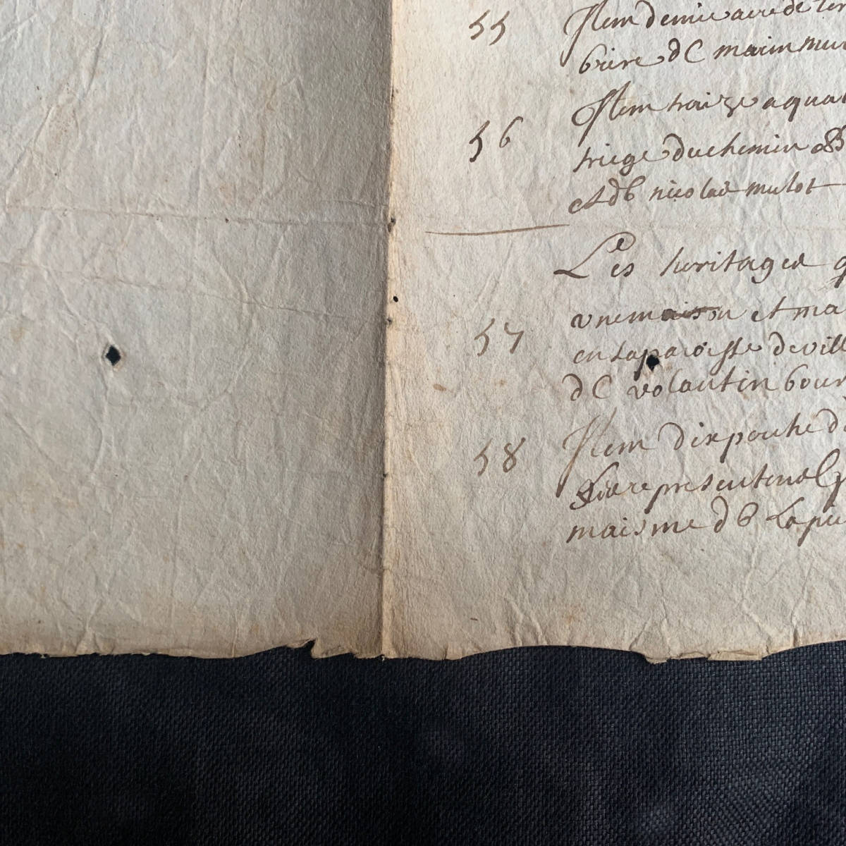フランス 18世紀後期 1797年 書類 マニュスクリプト フランス 18世紀後期 1797年 書類 マニュスクリプト