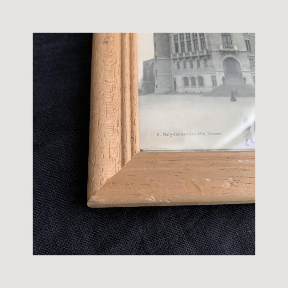 フランス 1900s 市役所と少女達 子供 写真 ポストカード 額縁 フレーム 銀板 フォト クラシック ドアノー 美術 ヴィンテージ アンティーク_画像4