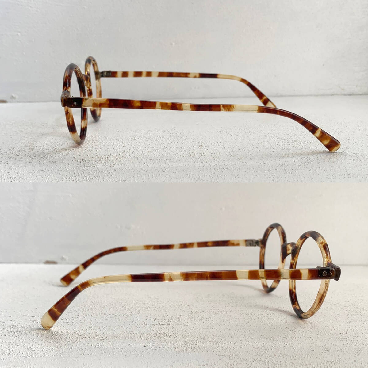 デッドストック 未使用 フランス 1930s 芯なし レンズなし ハンドメイド セルフレーム 眼鏡 セルロイド 骨董 ヴィンテージ アンティーク_画像7