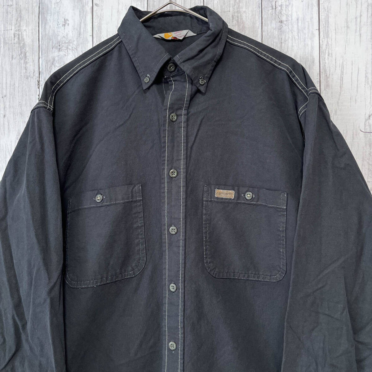 カーハート Carhartt 長袖シャツ ワークシャツ メンズ XLサイズ相当（サイズタグなし） K-４_画像2