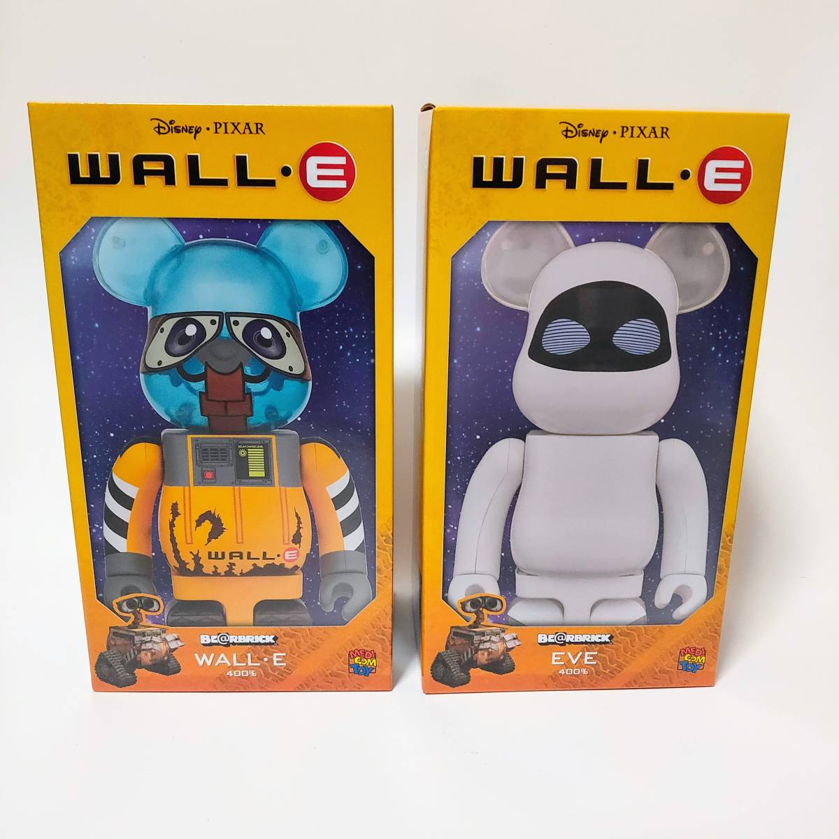 2点セット BE@RBRICK EVE 400％ WALL・E 400％ MEDICOM TOY PIXER メディコム・トイ ベアブリック ピクサー コラボ ウォーリー イブ_画像6