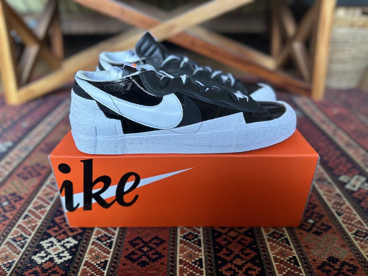 NIKE x SACAI / Blazer Low / US15 / Black Patent Leather / 未使用 / ブレーザー / サカイ_画像5