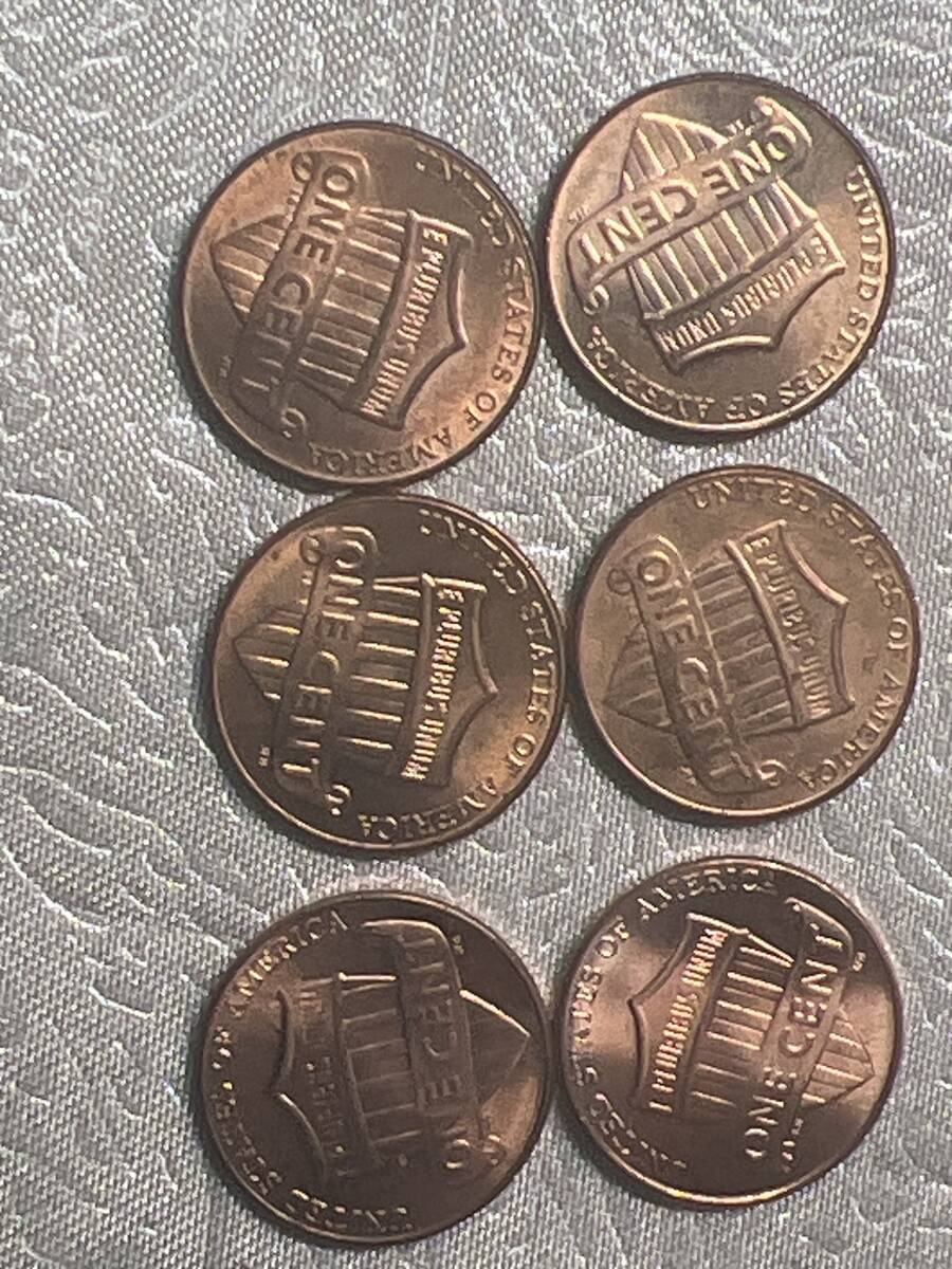 アメリカ硬貨　1セント ６枚_画像2