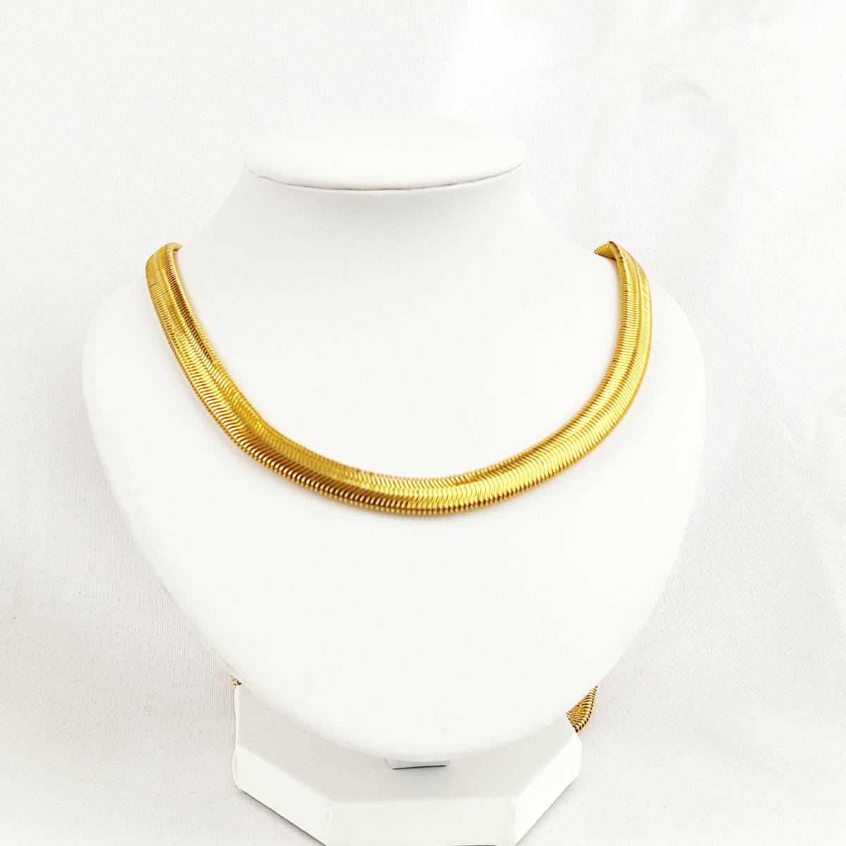 真贋不明 メンズ レディース Necklace 18K Gold Plated k18 金ネックレス 60cm スネークチェーン　340_画像1