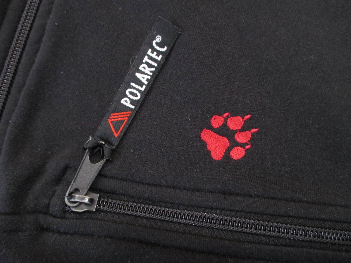 [ Jack Wolfskin ] Portugal made *POLARTEC half Zip fleece jacket ( black )*M about 