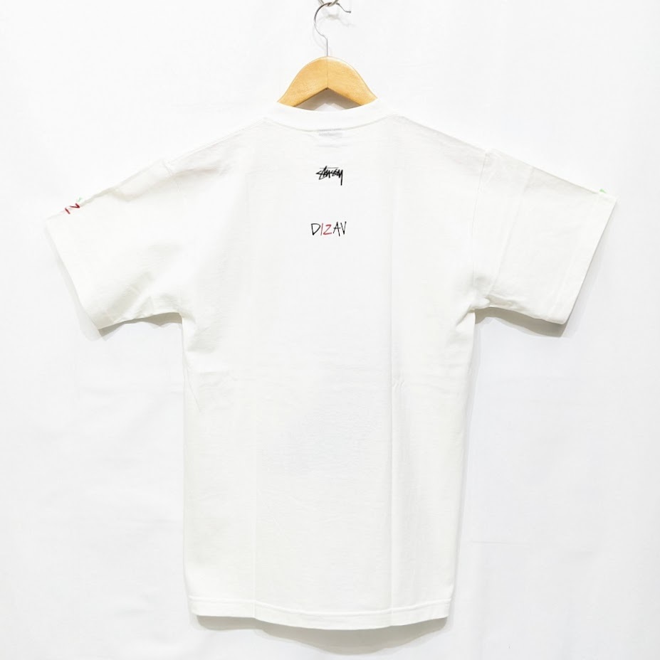 デッドストック 未使用品 OLD STUSSY ステューシー 代官山チャプト12周年記念 手刷りTシャツ コットン ホワイト M 00s 90s 紺タグ_画像2