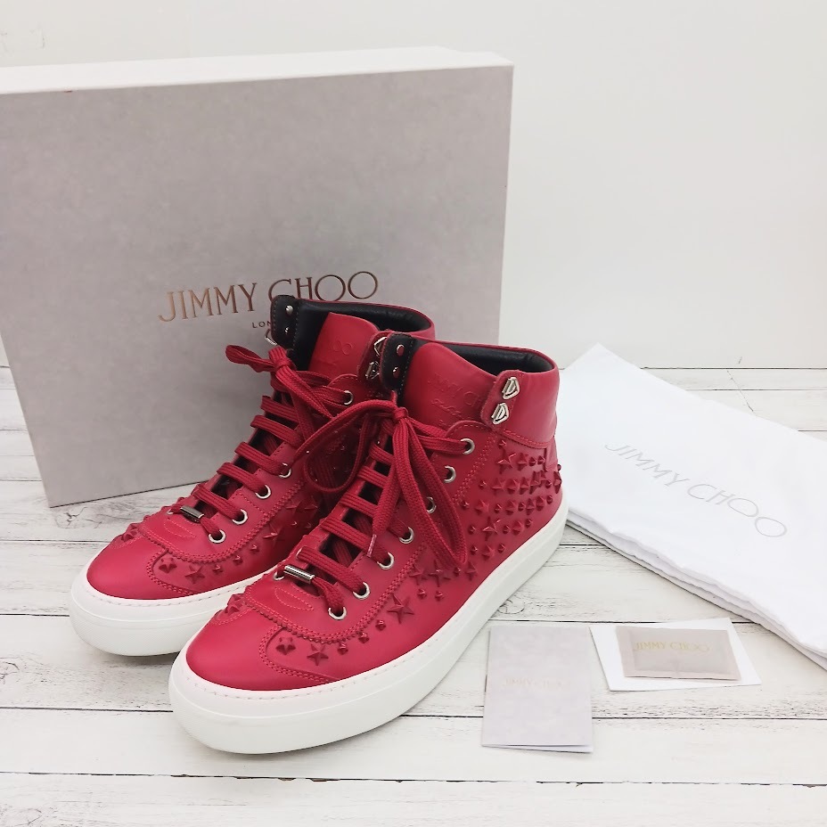 ジミーチュウ JimmyChoo ハイカット 42 1/2 スタッズ スニーカー ジミーチュウ JimmyChoo ハイカット 42 1/2 スタッズ スニーカー