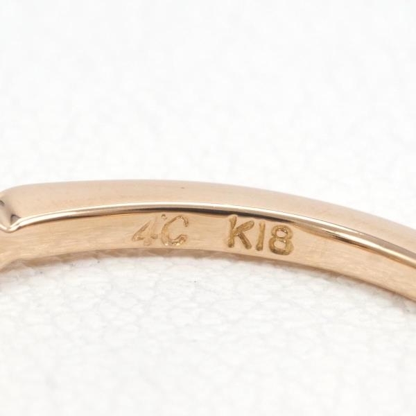 4℃ K18PG リング 指輪 8号 ダイヤ 総重量約1.4g 中古 美品 送料無料☆0315の画像6