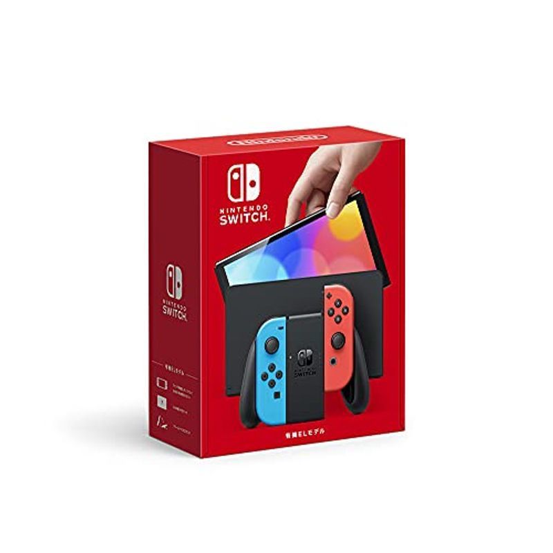 Nintendo Switch(有機ELモデル) Joy-Con(L) ネオンブルー/(R) ネオンレッド_画像1