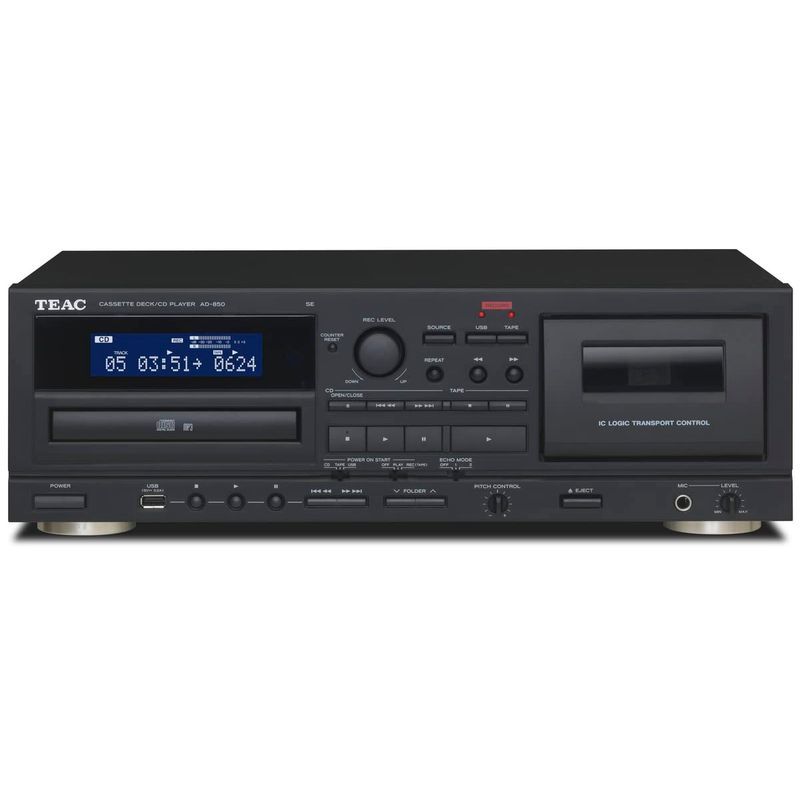 TEAC CD/カセットレコーダー USB接続対応 ブラック AD-RW900-B_画像1