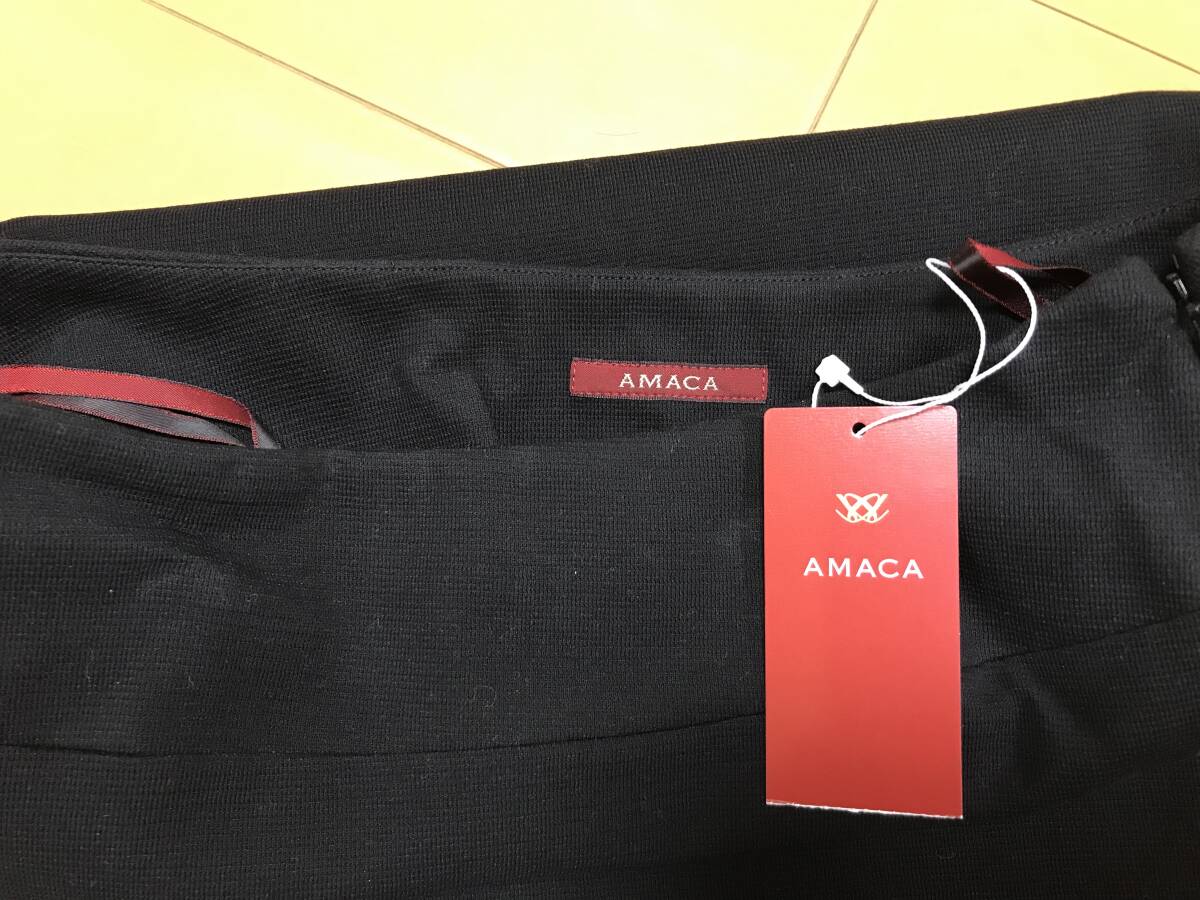 AMACA アマカ　新品　未使用　ジャケット　スカート　スーツ　ブラックネイビー　通勤　リクルート　9号_画像6