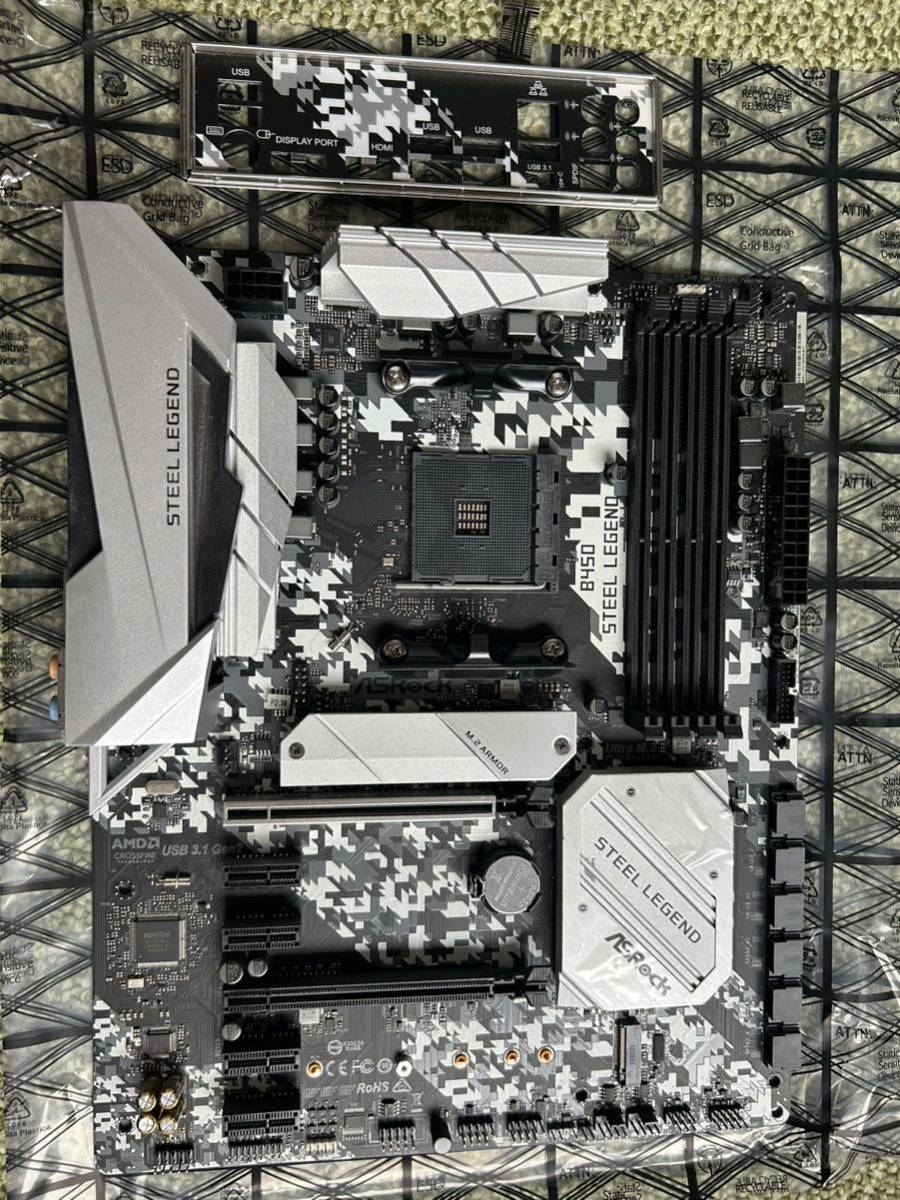 マザーボード ジャンク故障ASRock マザーボード B450 Steel Legend AMD Ryzen AM4 対応 B450 ATX_画像1