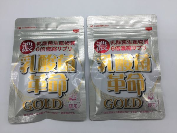 【新品未開封】乳酸菌革命GOLD 62粒×2個セット ① サプリメント 乳酸菌 ※賞味期限2024/11/20_画像1