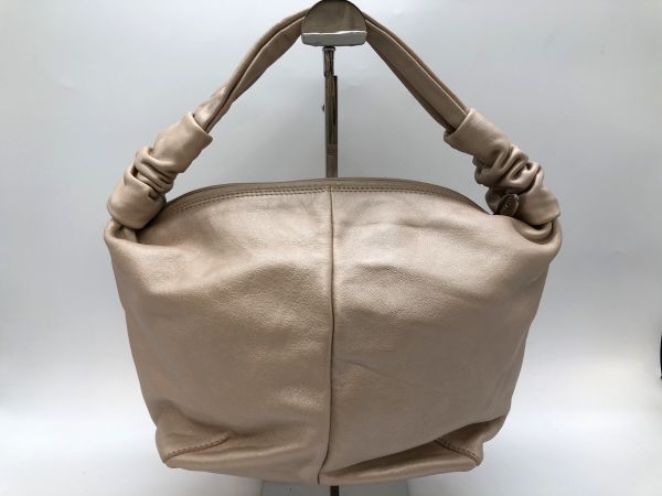  Furla FURLA handbag leather pink beige bag bag lady's sack attaching 