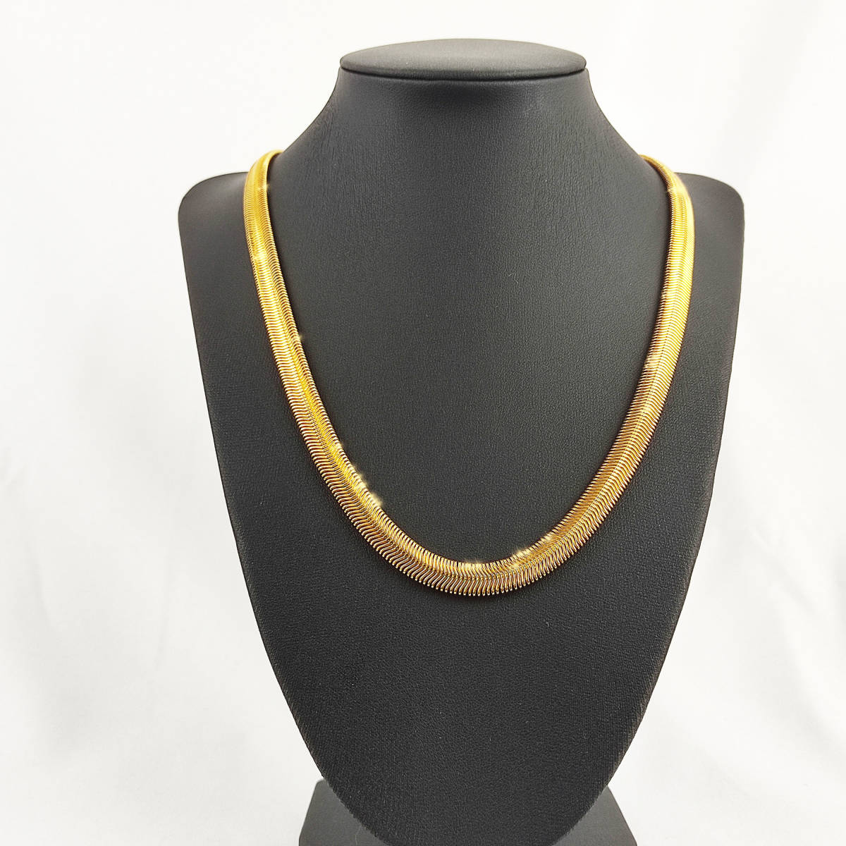 金ネックレス スネーク Chain Necklace メンズ レディース ゴールドネックレス 60cm 8mm ネックレス ゴールド 18kGP 340_画像1