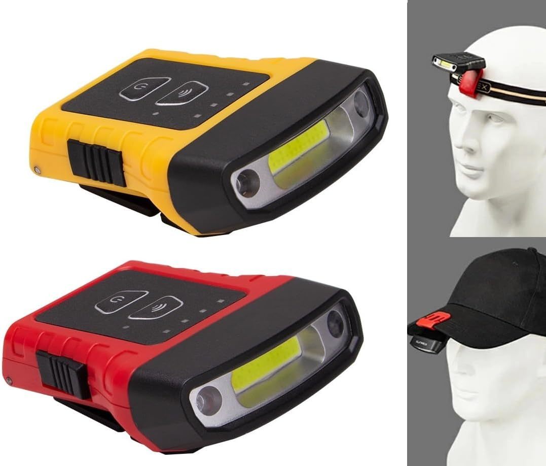 2個セット 帽子ライト　ヘッドライト キャップライト センサー版 クリック式 USB充電式 明るい 超高輝度 アウトドア用ヘッドライト _画像1