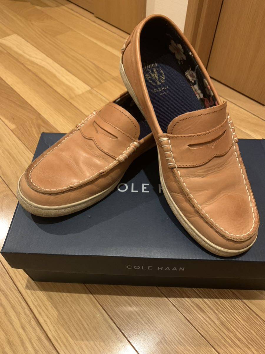 コールハーン メンズ 9,1/2サイズ 花柄 コインローファー？ COLE HAAN_画像1