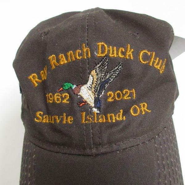 新品 Ray Ranch Duck Club 刺繍入り ワックス コットン キャップ ダークブラウン系 OUTDOOR CAP製 未使用品 デッドストック D148-41-0018XV