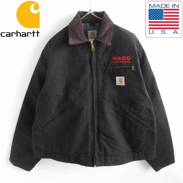 春のコレクション 黒 J01 ジャケット デトロイト carhartt USA製 新品