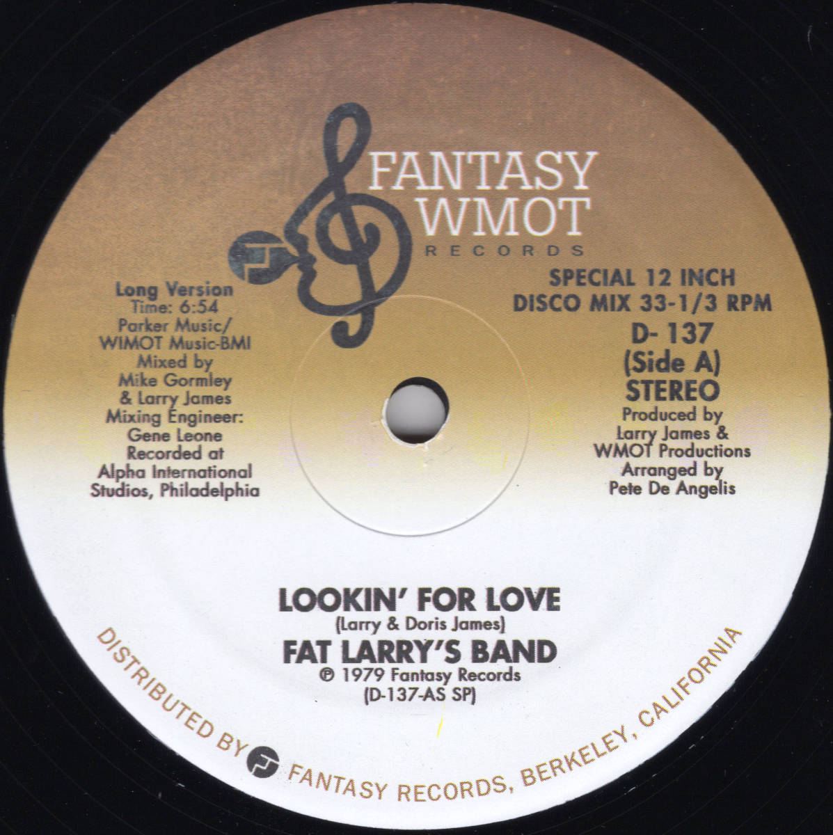 ほぼ新品 Garageクラシック ★Lookin' For Love - Fat Larry's Band★ Dimitri From Paris, Danny Krivit, D-137_画像1