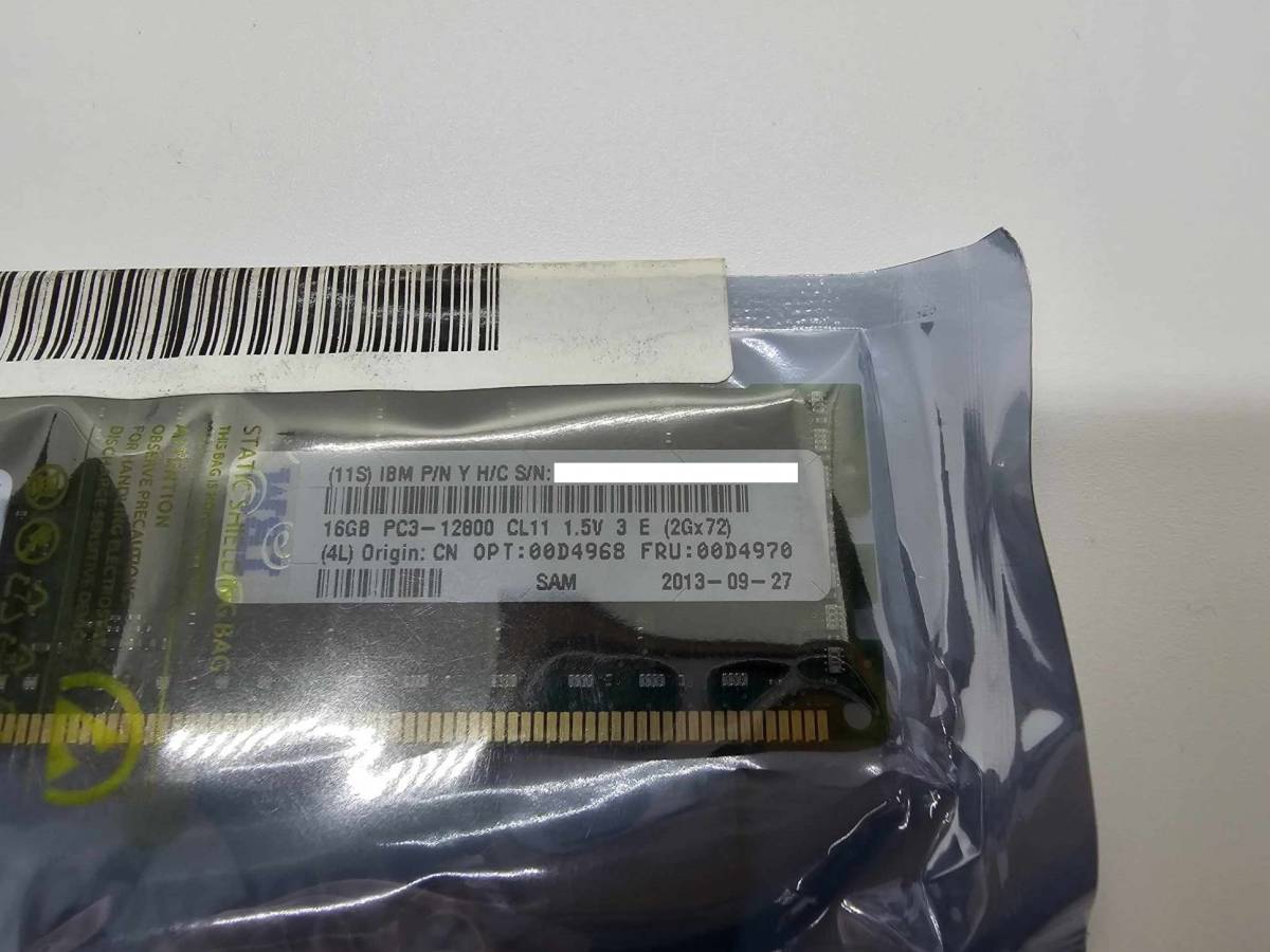 Lenovo 00D4968 (Samsung OEM PN: M393B2G70BH0-CK0) 16GB メモリー DDR3-1600 PC3-12800 LP-RDIMM _画像4