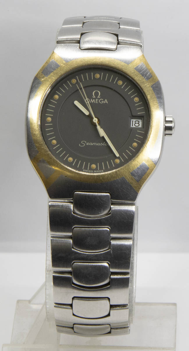 【質店】中古・現状品　オメガ・シーマスター・ポラリス　QZ　電池交換済　YGXSS　OMEGA SEAMASTER