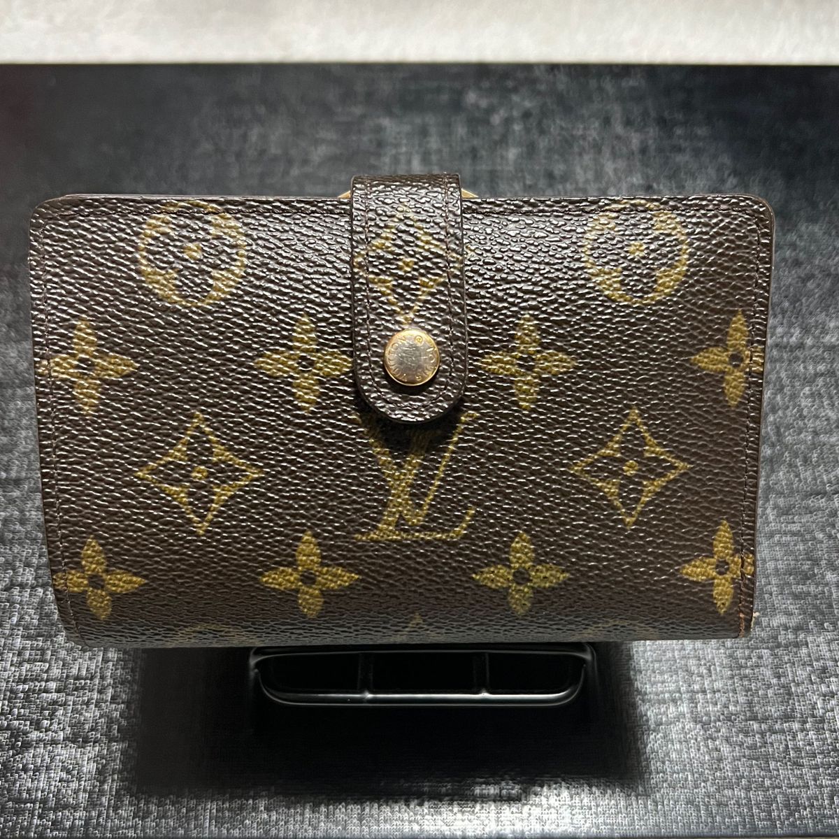 ルイヴィトン LOUIS VUITTON モノグラム コンパクト二つ折り財布 がま口財布 ブラウン  ウォレット