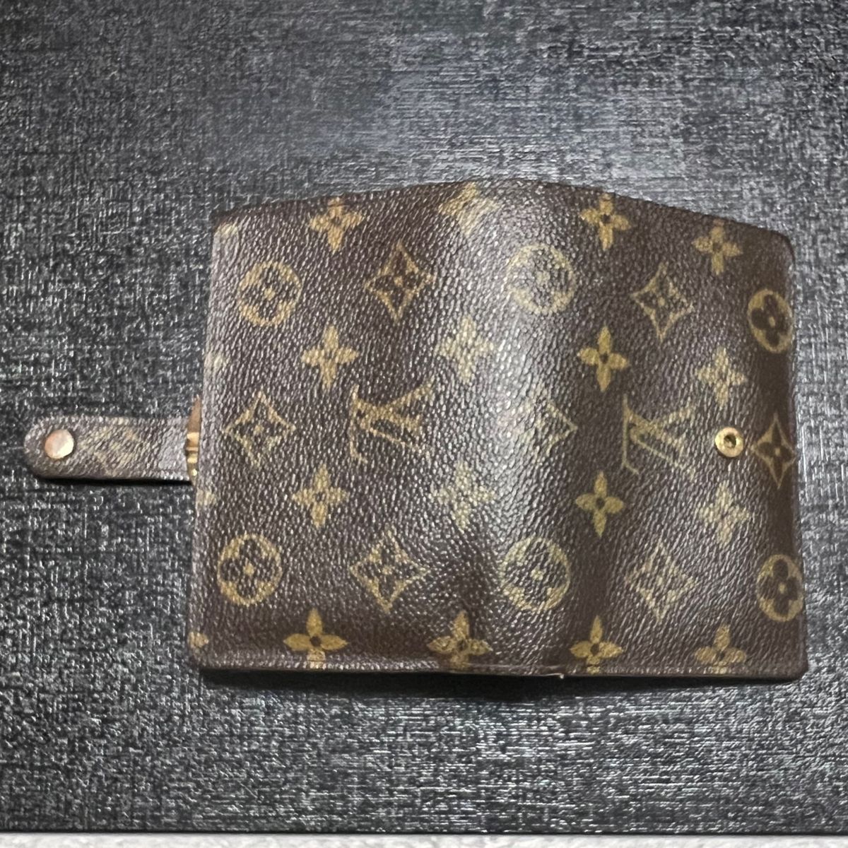 ルイヴィトン LOUIS VUITTON モノグラム コンパクト二つ折り財布 がま口財布 ブラウン  ウォレット