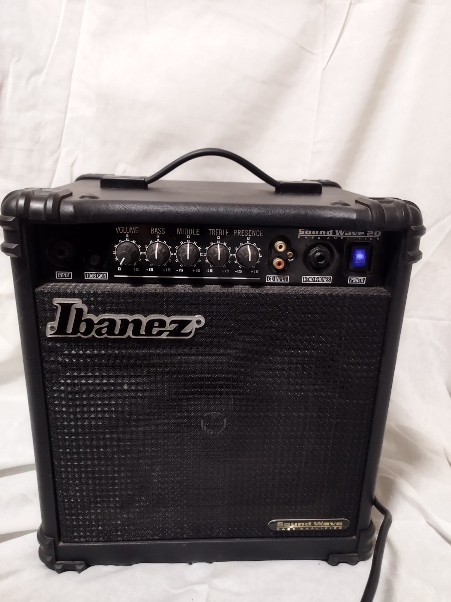 訳アリ Ibanez sound wave sw 20 家庭用 小型 ベース アンプ 検索用 ヘッド キャビネット アイバニーズ ヘッドフォンアンプ_画像1