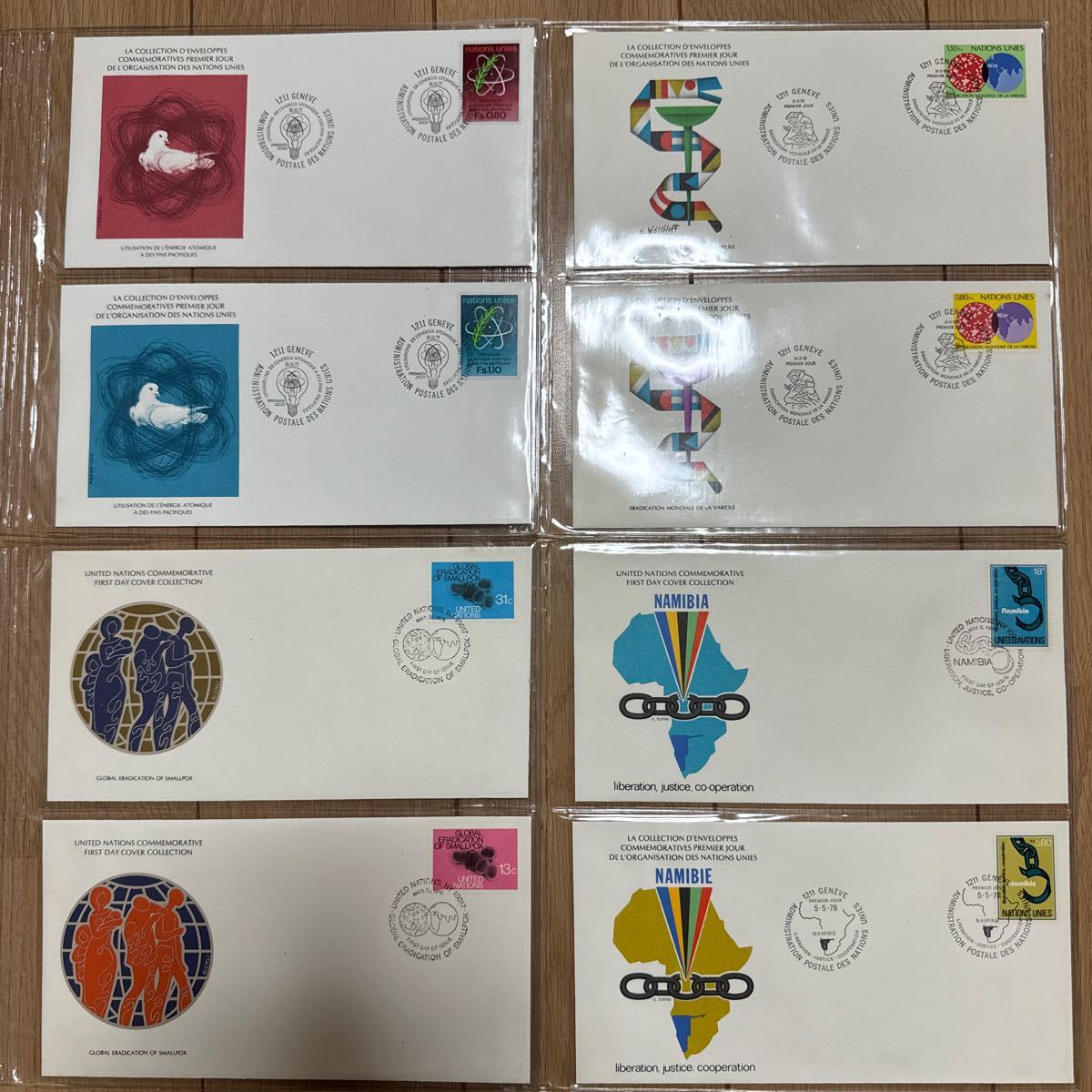 国連切手コレクション　初日カバー　44枚まとめ　アルバム付き　ゆうパック60サイズ_画像5