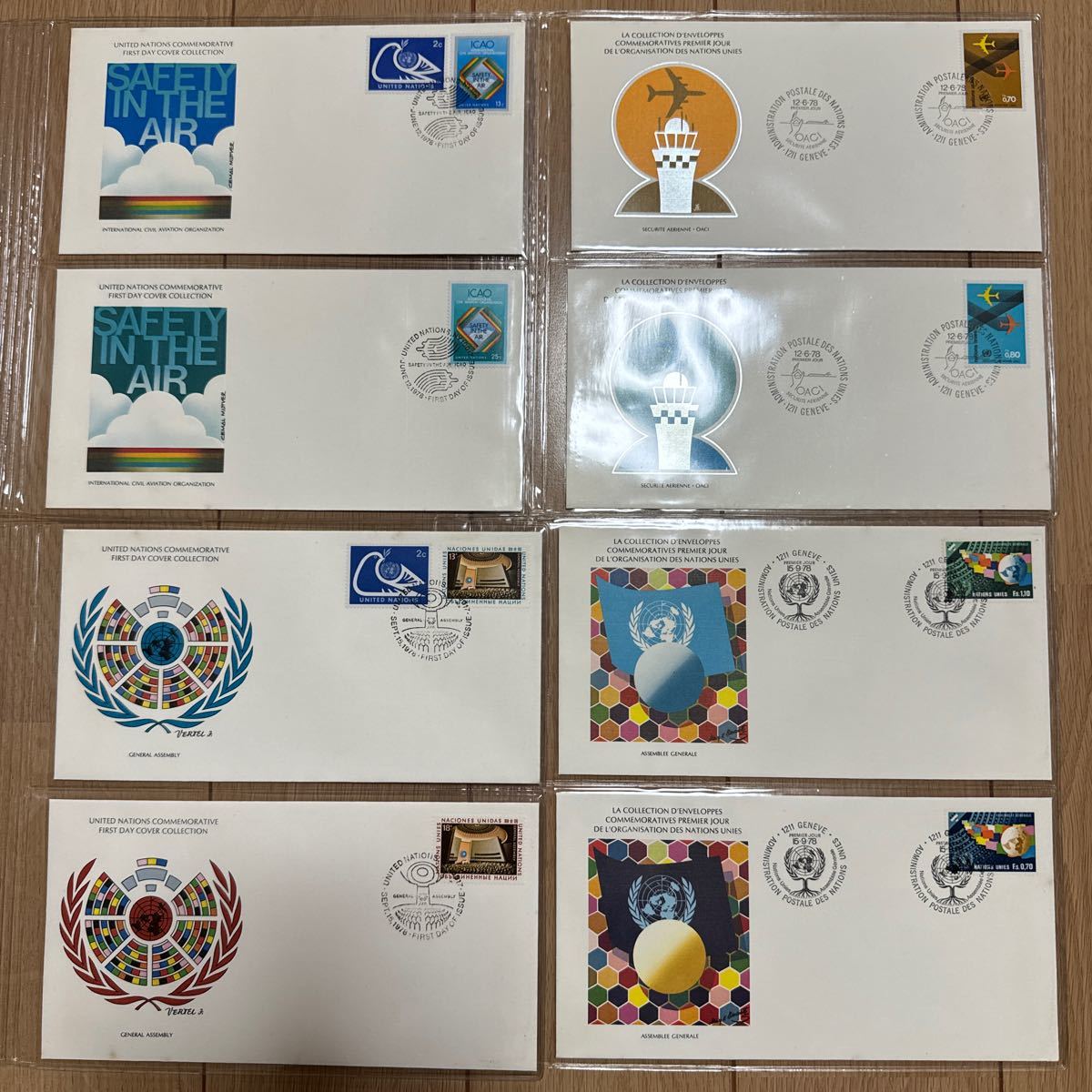 国連切手コレクション　初日カバー　44枚まとめ　アルバム付き　ゆうパック60サイズ_画像6