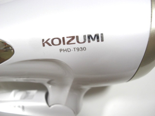 【即決・送料無料】コイズミ KOIZUM I マイナス イオン ヘアドライヤー PHD-T930 (中古）