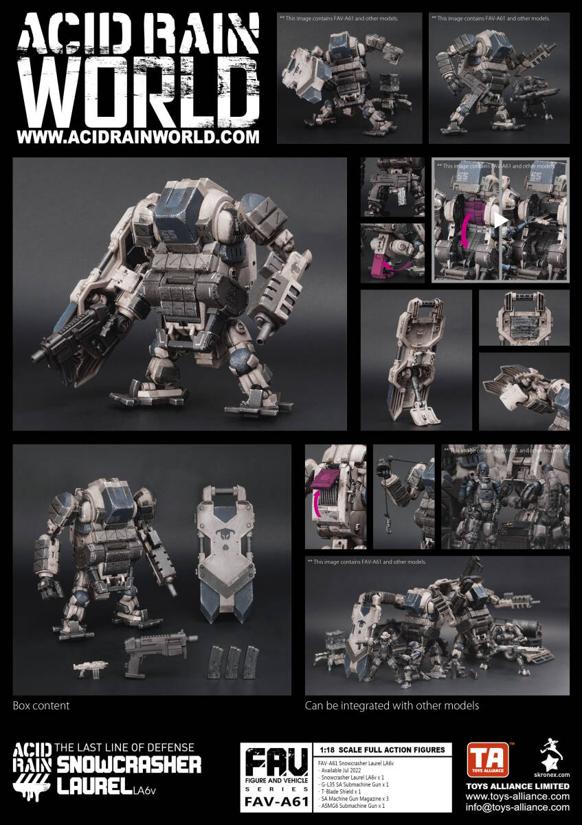 11325 新品在庫 TOYS ALLIANCE アシッドレイン ACID RAIN FAV-A61 スノウ・クラッシャー ローレル LA6v 3.75 1/18_画像3