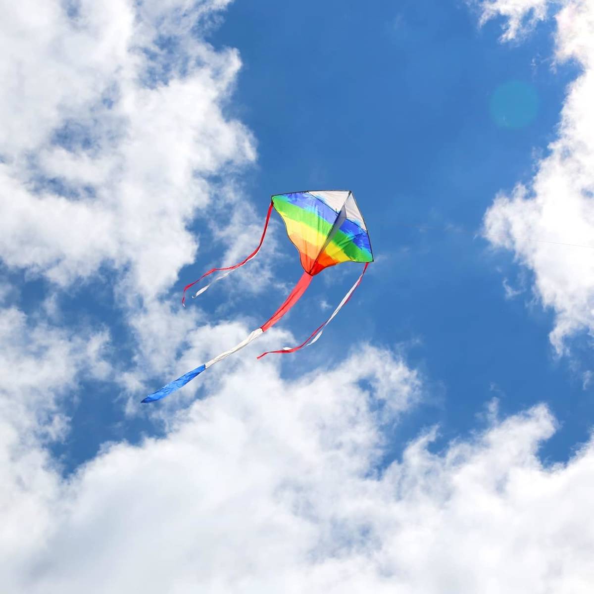 虹凧＆糸巻（90m糸） カイト 凧 おもちゃ 凧揚げ 子供 玩具 たこあげ よく飛ぶ_画像3
