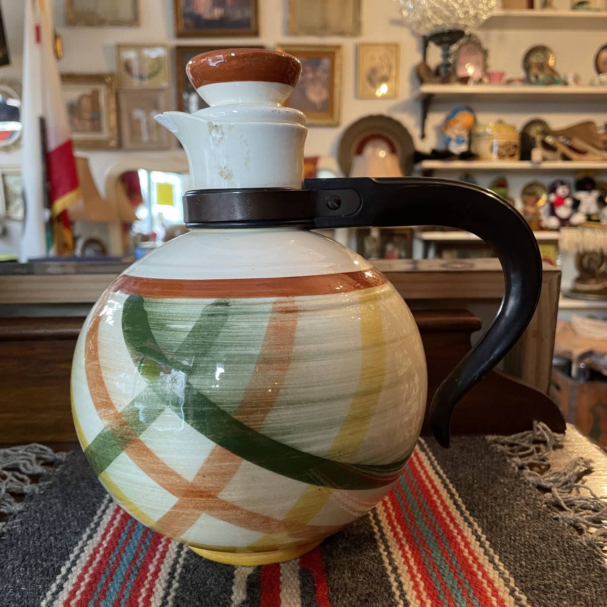貴重 50's アメリカアンティーク USAヴィンテージ陶器製ポット 貴重 50's アメリカアンティーク USAヴィンテージ陶器製ポット