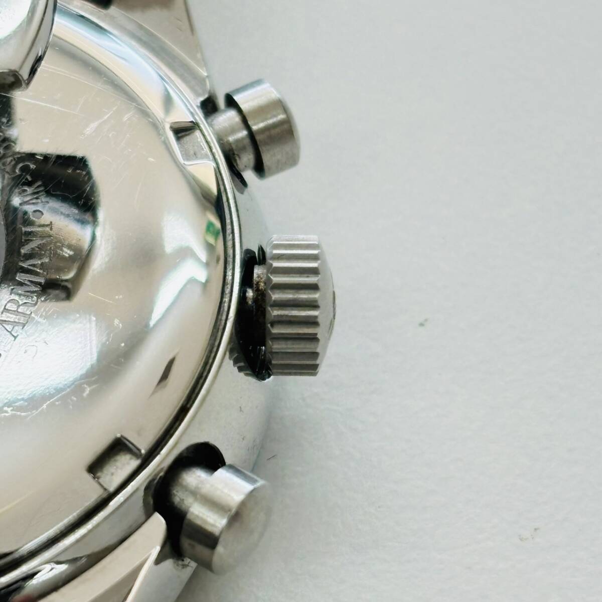 EMPORIO ARMANI エンポリオ アルマーニ AR-5980 3針 クロノグラフ デイト 日付 クオーツ 電池式 メンズ 男性 腕時計 1677_画像9