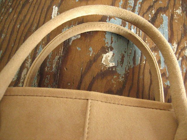  обычная цена 29,700 иен превосходный товар Hoaw. - .u гора кожа ягненка замша кожа сумка "Boston bag" Camel 
