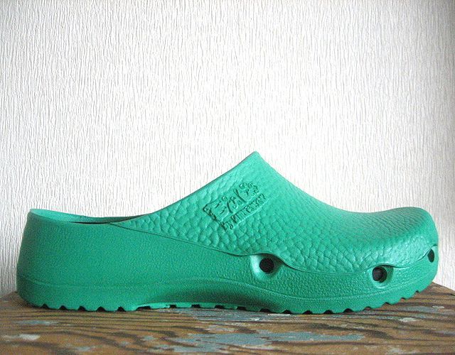 新品 Birki's / BIRKENSTOCK ビルケンシュトック Birki Air Antistatic Green ビルキ エア PU素材 クロッグ サンダル 40/26cm_画像3