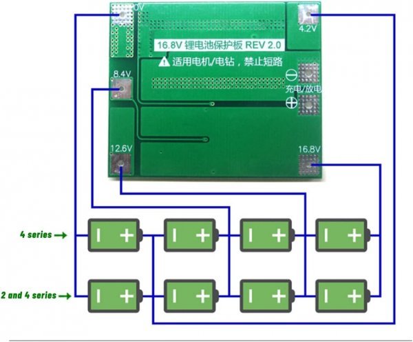 18650 バッテリー保護ボード BMS/PCM/PCBリチウムポリマー 4S 40A 16.8V 在庫有　即納_画像6