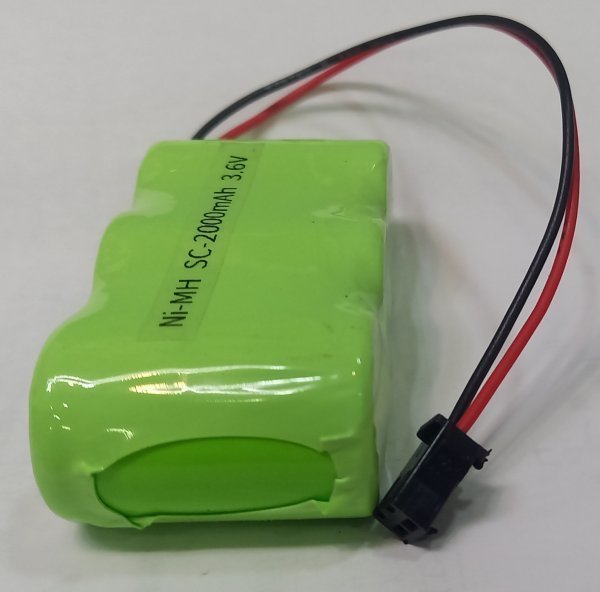ニッケル水素充電池　Ni-MH ソーラーライト用充電池 SC2000互換 　特殊形状　Ni-MH SC2000mAh 3.6V　SM-2Pコネクタ　容量保証　即納_画像2
