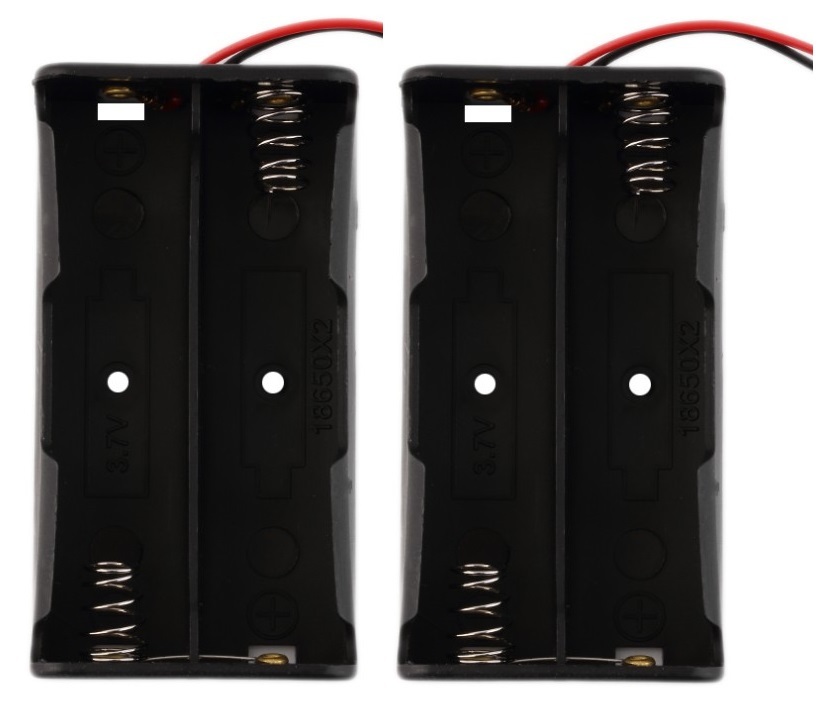 18650 充電池 2本用 直列接続 バッテリーケース リード線付 2個セット 即納可能の画像1