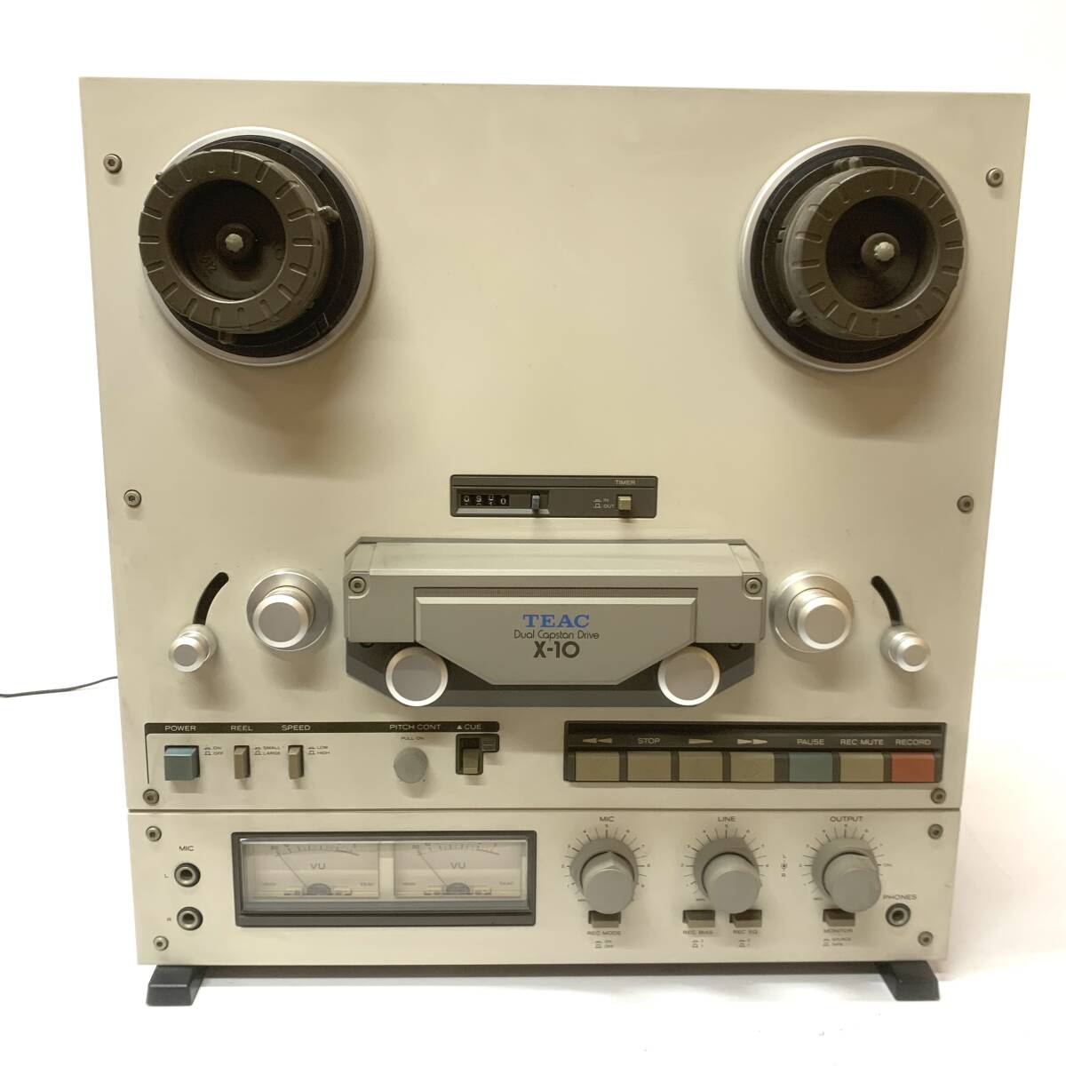 希少 TEAC◆ティアック テープデッキTEAC X-10R/STEREO TAPE DECK オープンリール オーディオ機器 通電確認のみ_画像3