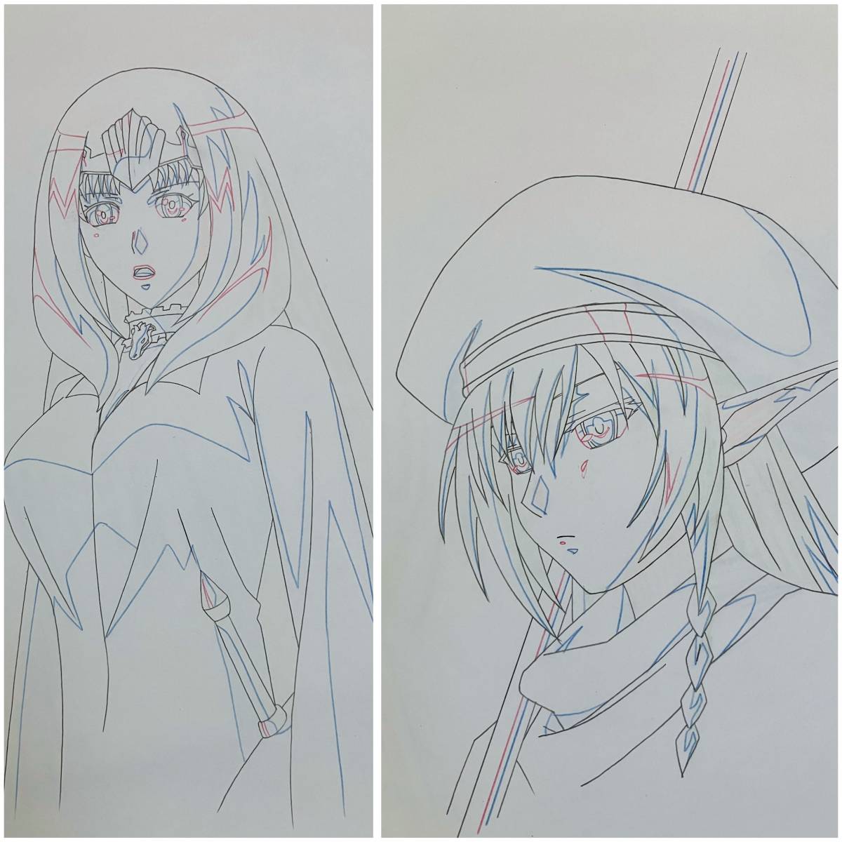 クイーンズブレイド 原画 33枚セット アンネロッテ&アレイン／genga　[セル画 Cel]_画像1