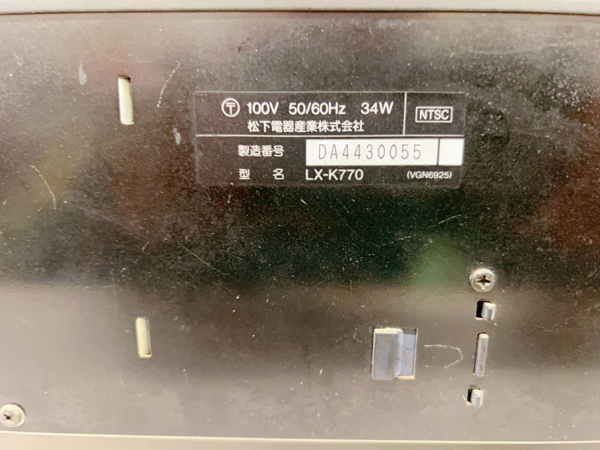 パナソニック LX-K770 両面再生機 カラオケレーザーディスクプレーヤー リモコン付　通電のみ確認_画像6