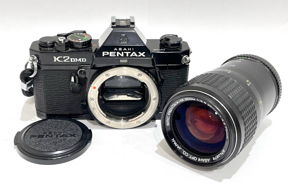 KU-009中古現状品/動作未確認【PENTAX ペンタックス】K2 DMD カメラ ブラック 本体 ＆ SMC PENTAX-M ZOOM 35-70mm レンズ セット フィルム_画像1