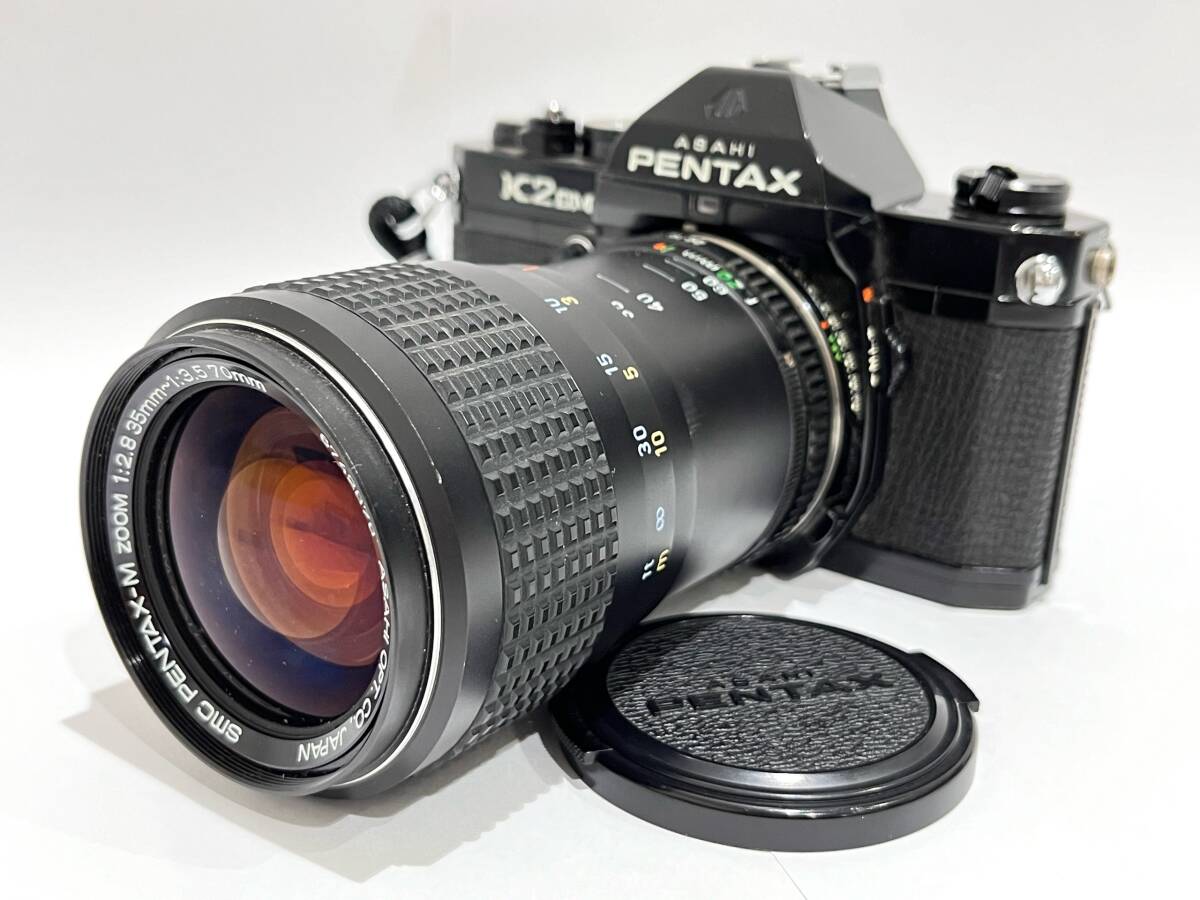 KU-009中古現状品/動作未確認【PENTAX ペンタックス】K2 DMD カメラ ブラック 本体 ＆ SMC PENTAX-M ZOOM 35-70mm レンズ セット フィルム_画像10