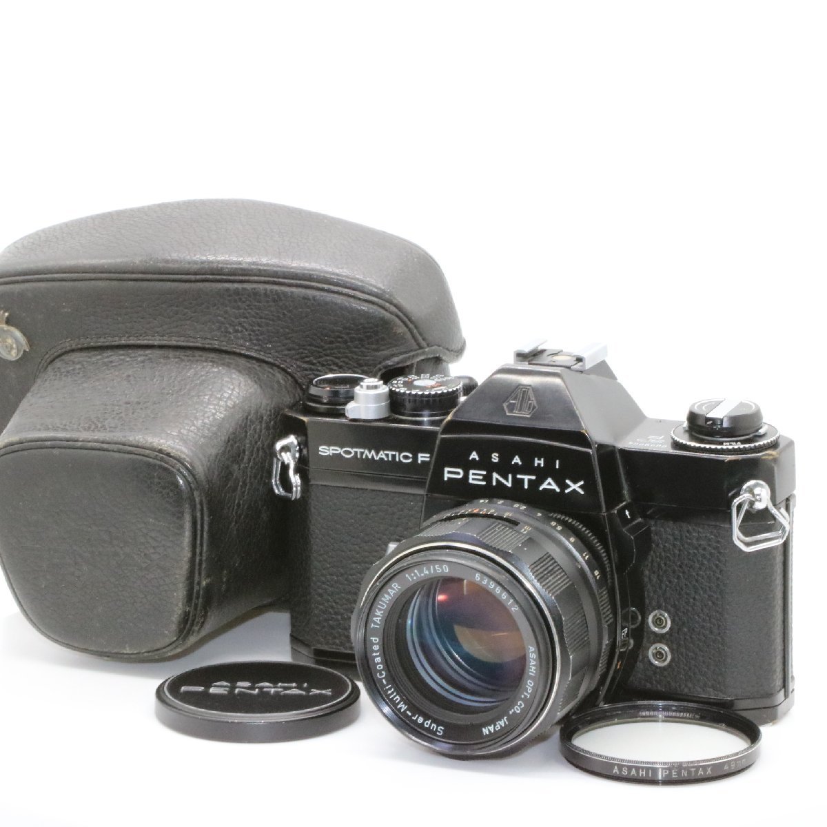 良品 ASAHI PENTAX SPOTIMATIC F SPF ブラック 一眼レフフィルムカメラ Super Muti Coated Takumar 50mm f1.4 標準 単焦点 オールドレンズ