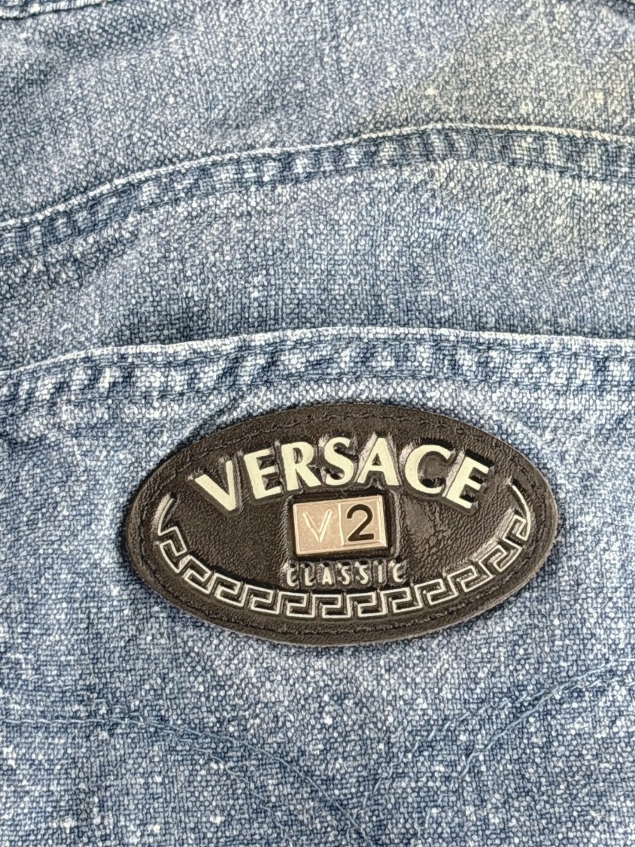 ★VERSACE ヴェルサーチ V2 CLASSICヴィンテージ ジーンズ ジーパン デニム パンツ メンズ サイズ36 ブルー S128の画像4